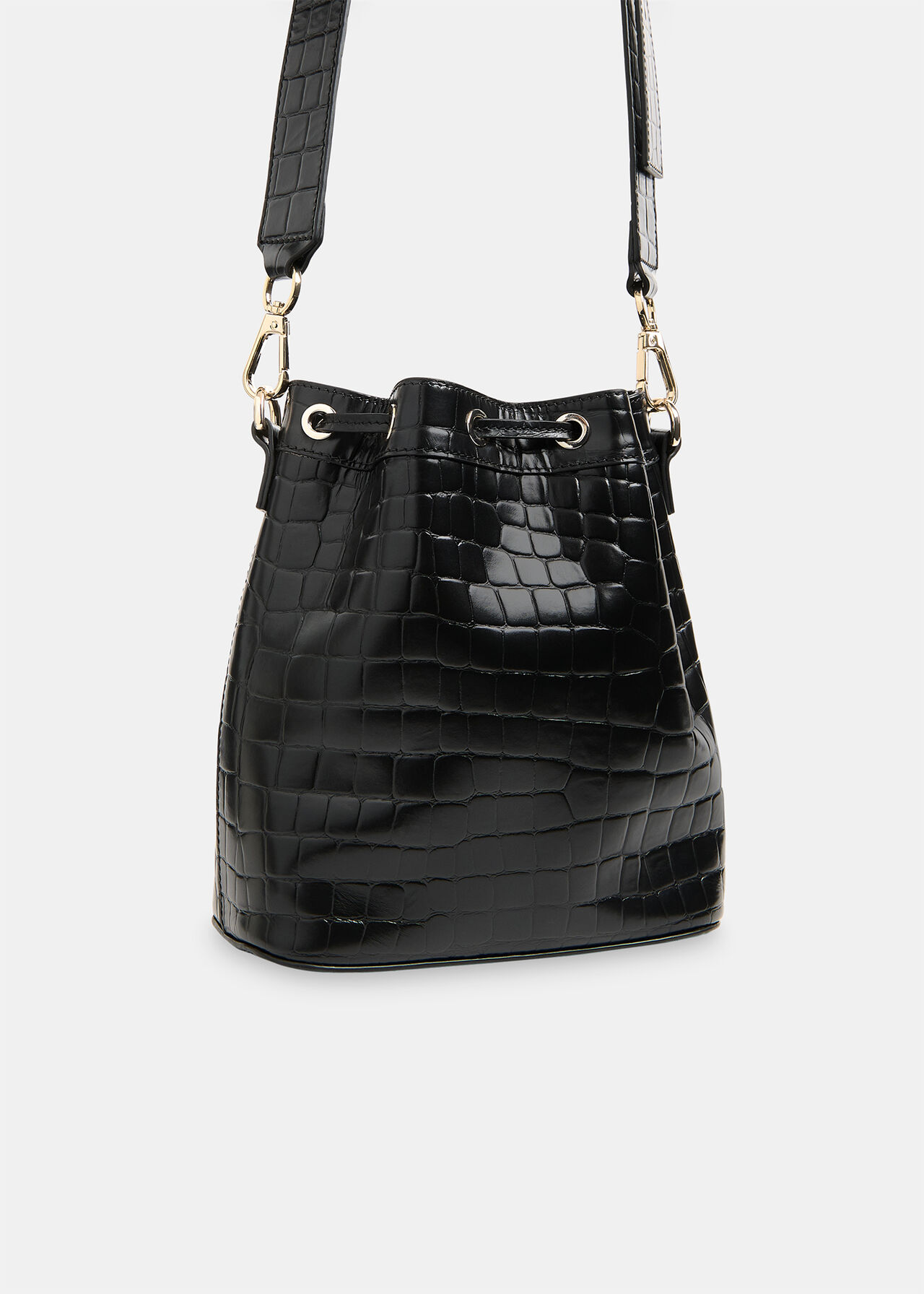 Giulia Croc Bucket Bag