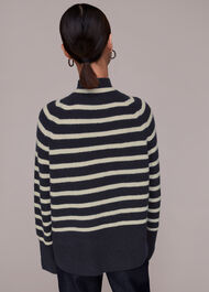 Stripe Funnel Neck Jumper