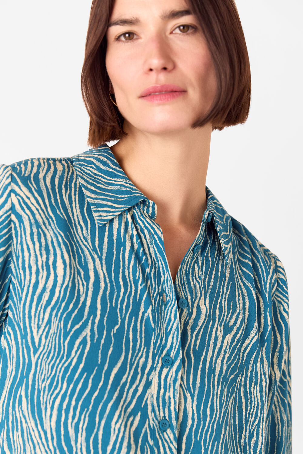 Zebra Button Up Shirt