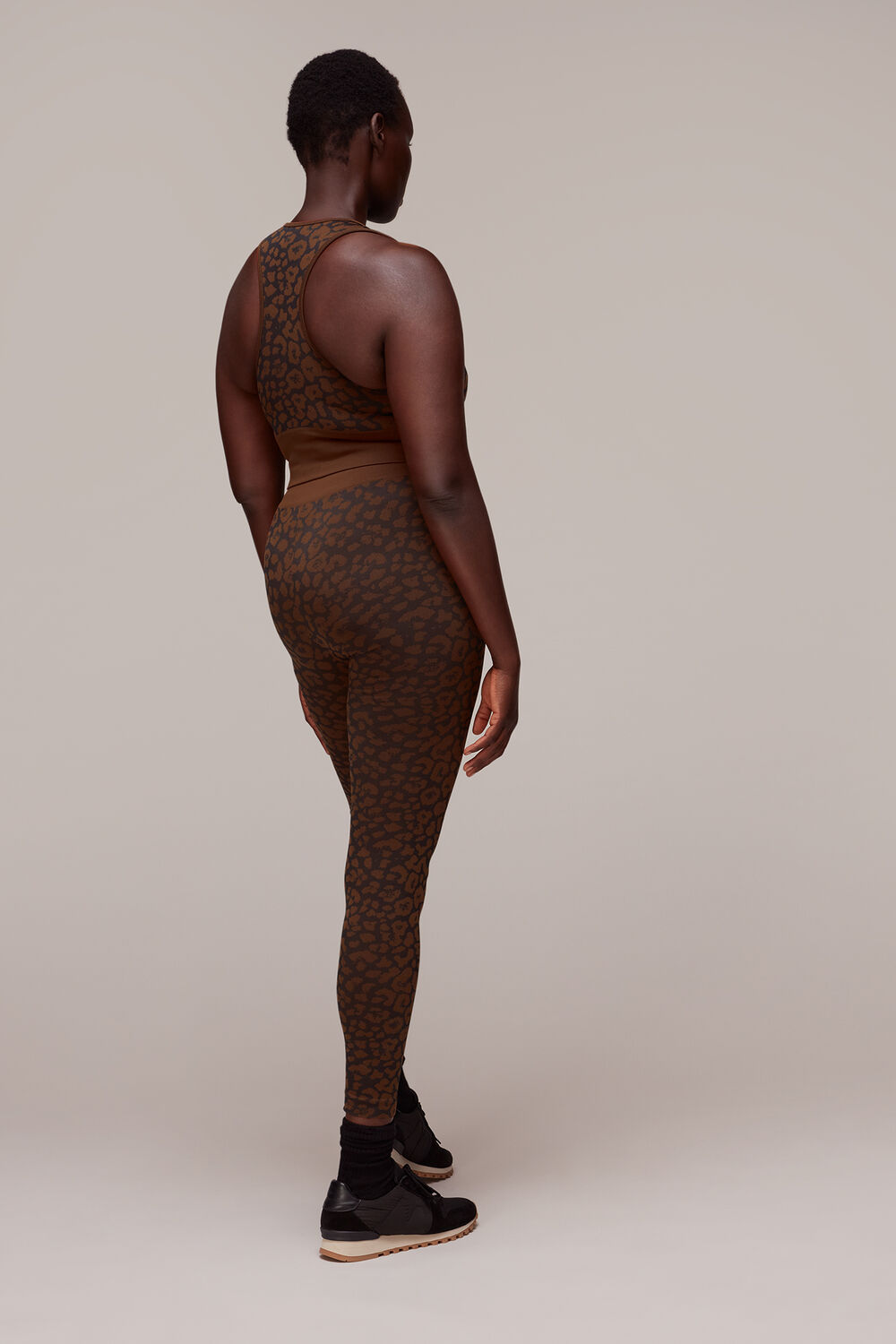 Brown Animal Seamless Sports Legging
