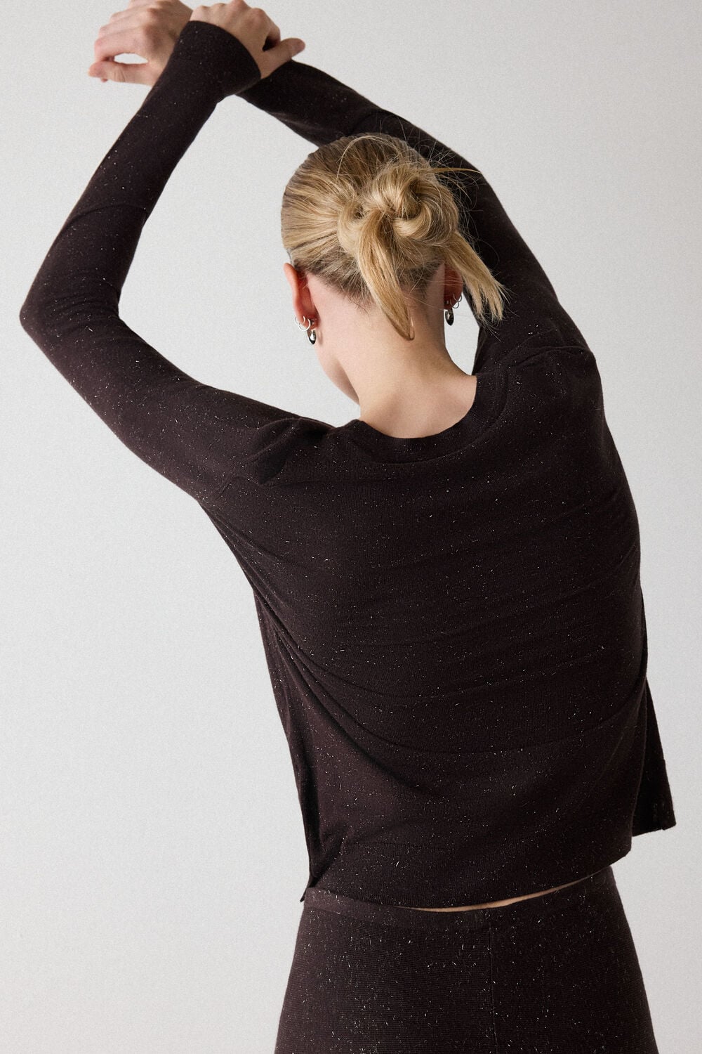 Brown Annie Sparkle Crew Neck
