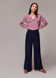 Summer Cheetah Collar Top