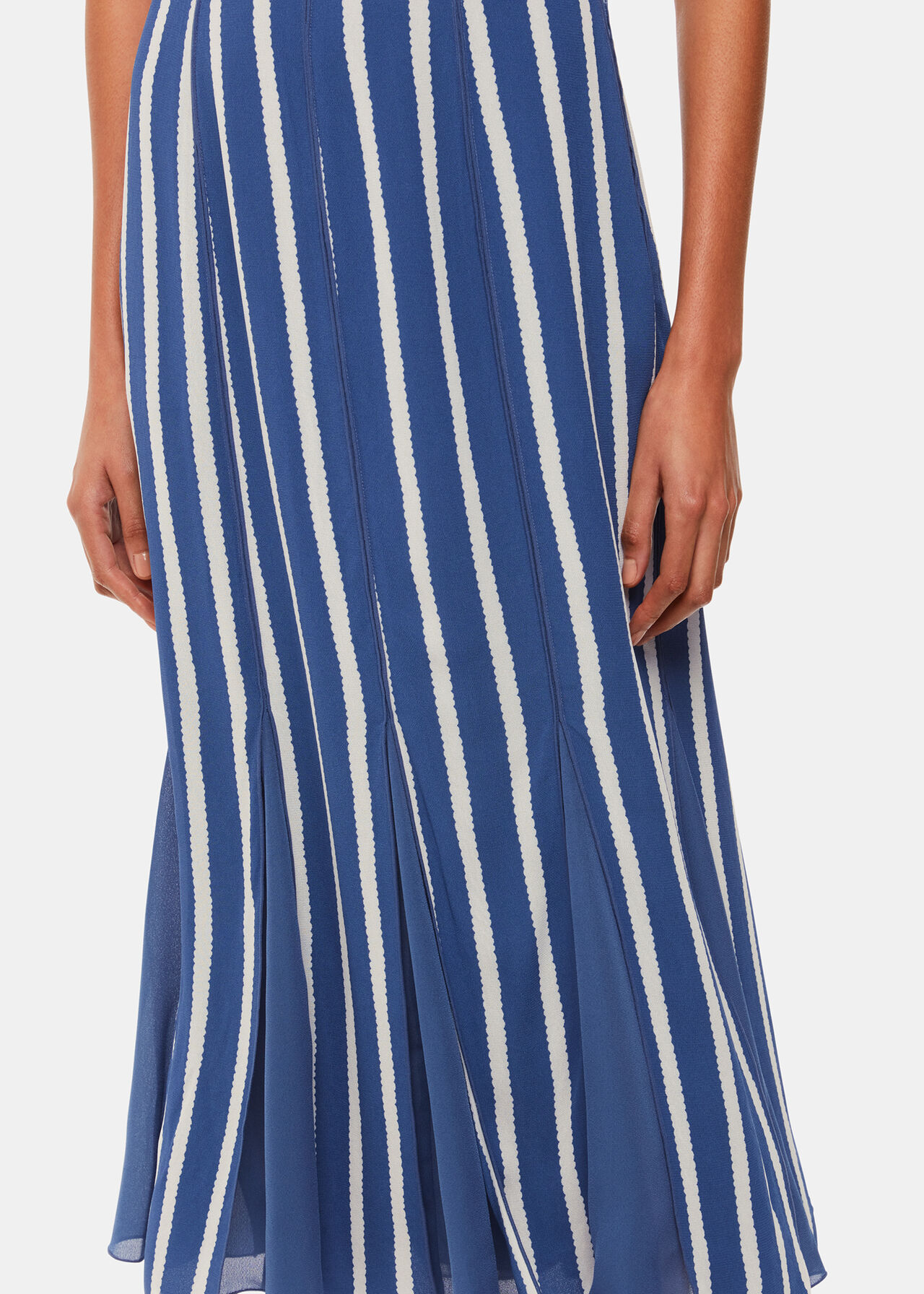 Crinkle Stripe Midi Dress