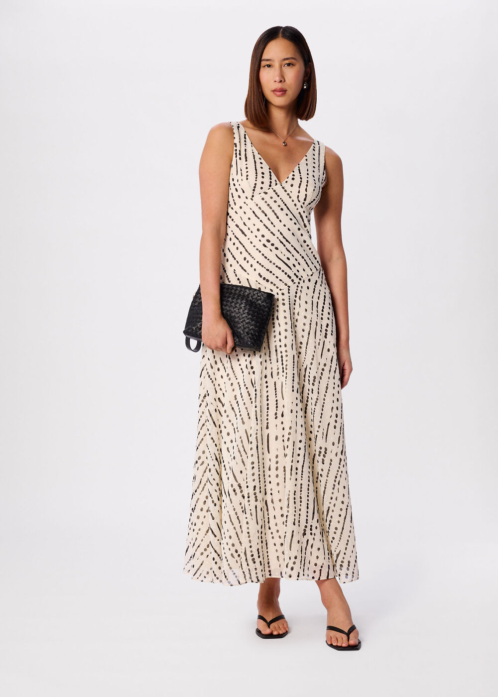 Dashed Spot Dobby Maxi Dress
