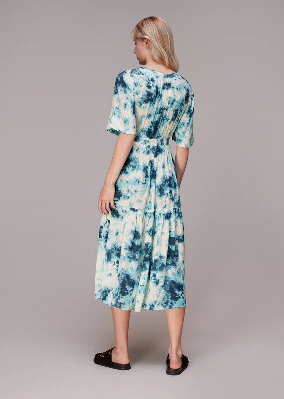 Blue Bella Tie Dye Midi Dress