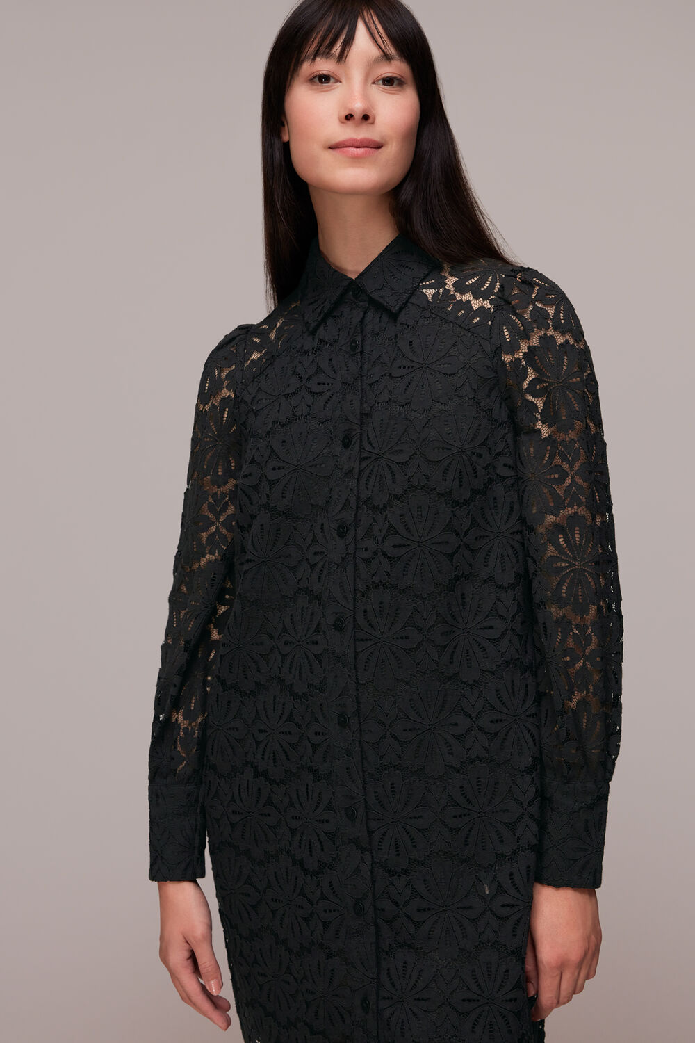 Lace Shirt Dress