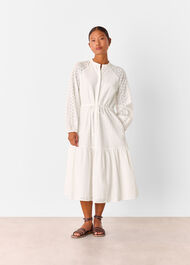 Petite Broderie Midi Dress