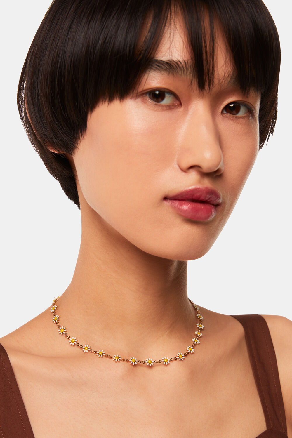 Enamel Daisy Chain Necklace