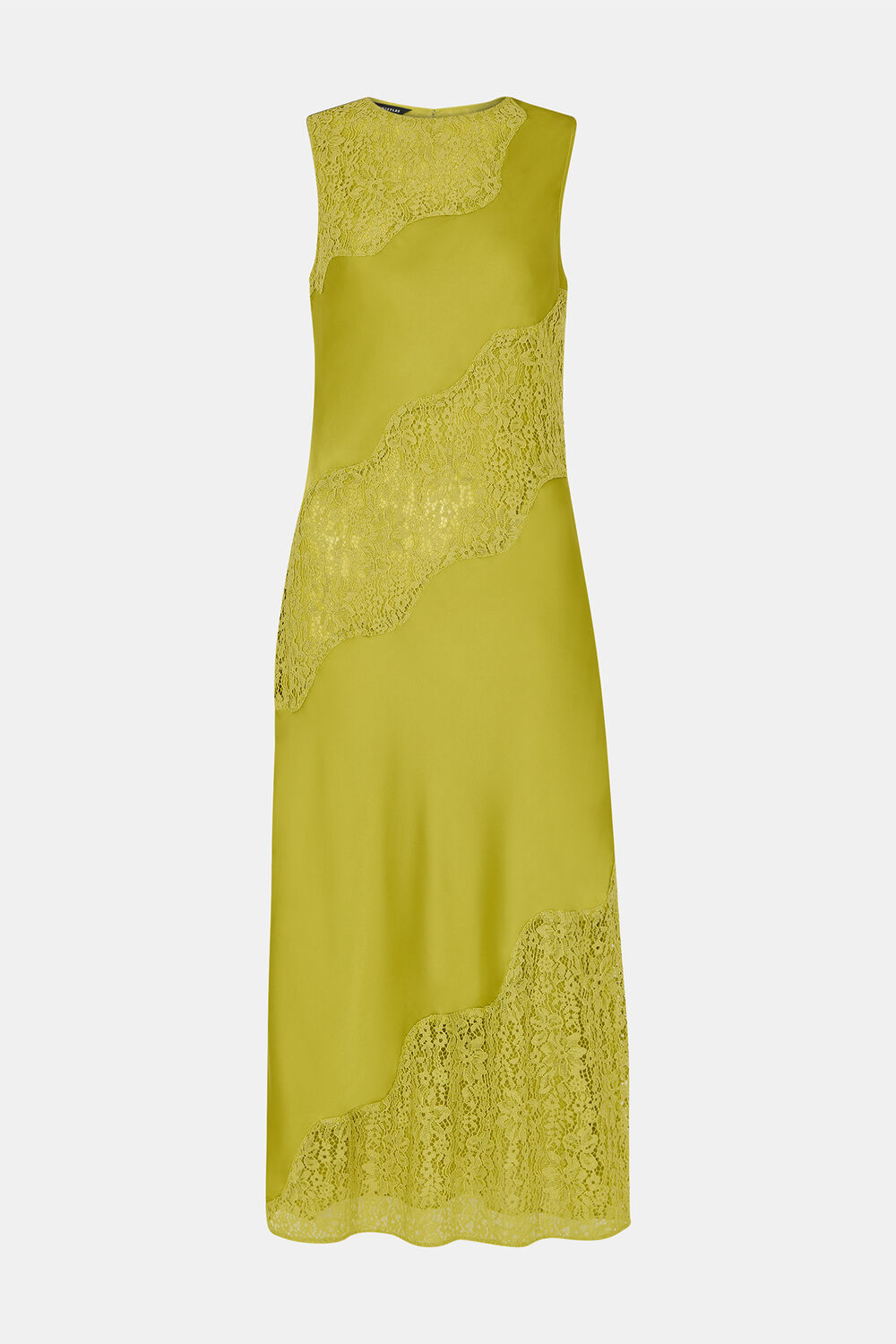 Lime Lace Insert Midi Dress