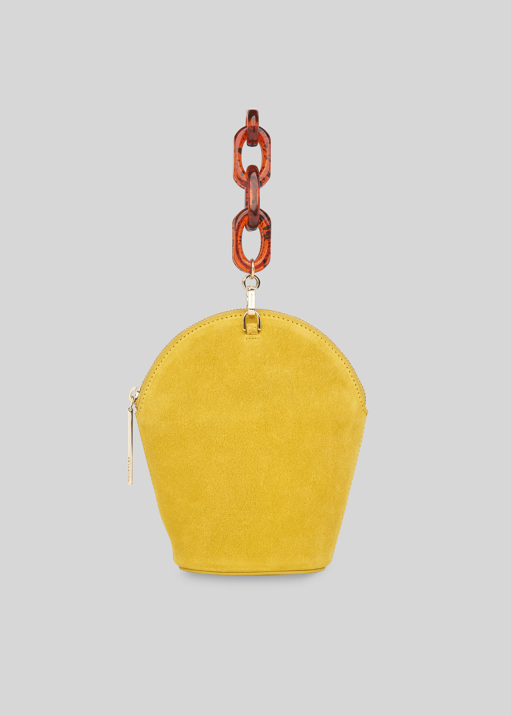 yellow chain purse