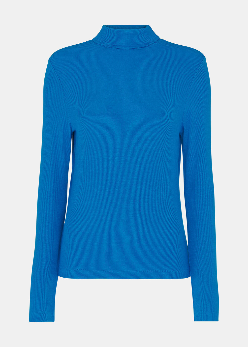 Cobalt Blue Essential Ribbed Polo Neck