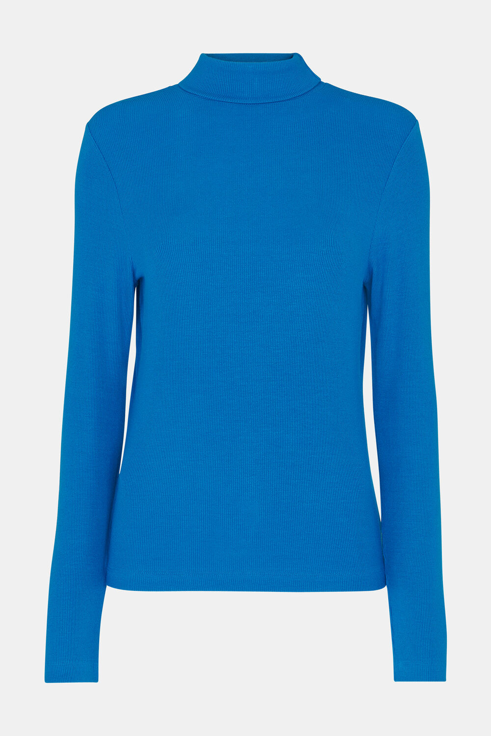 Cobalt Blue Essential Ribbed Polo Neck