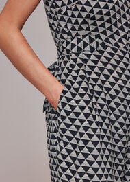 Petite Triangle Checkerboard Jumpsuit
