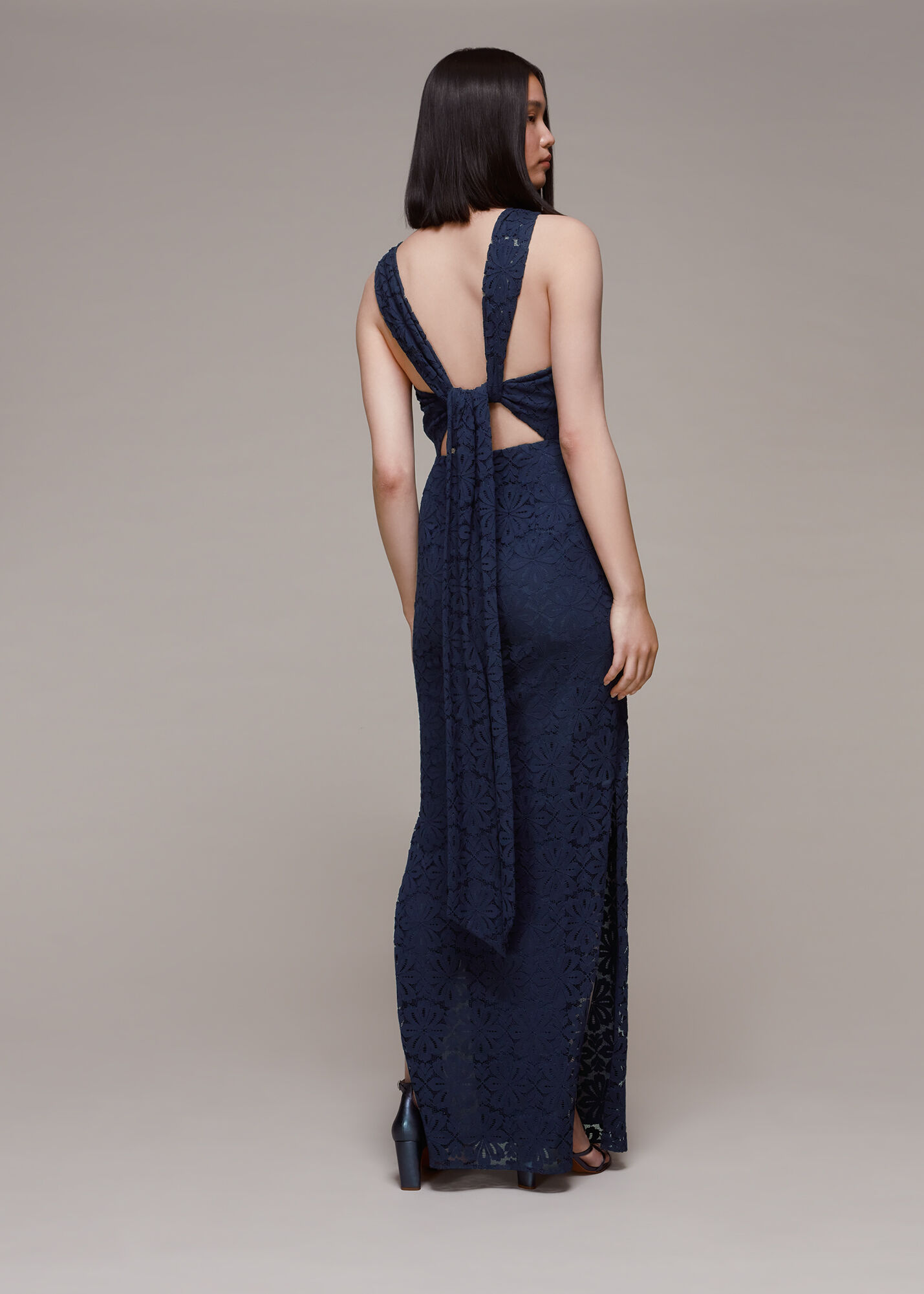 Whistles navy lace dress sales