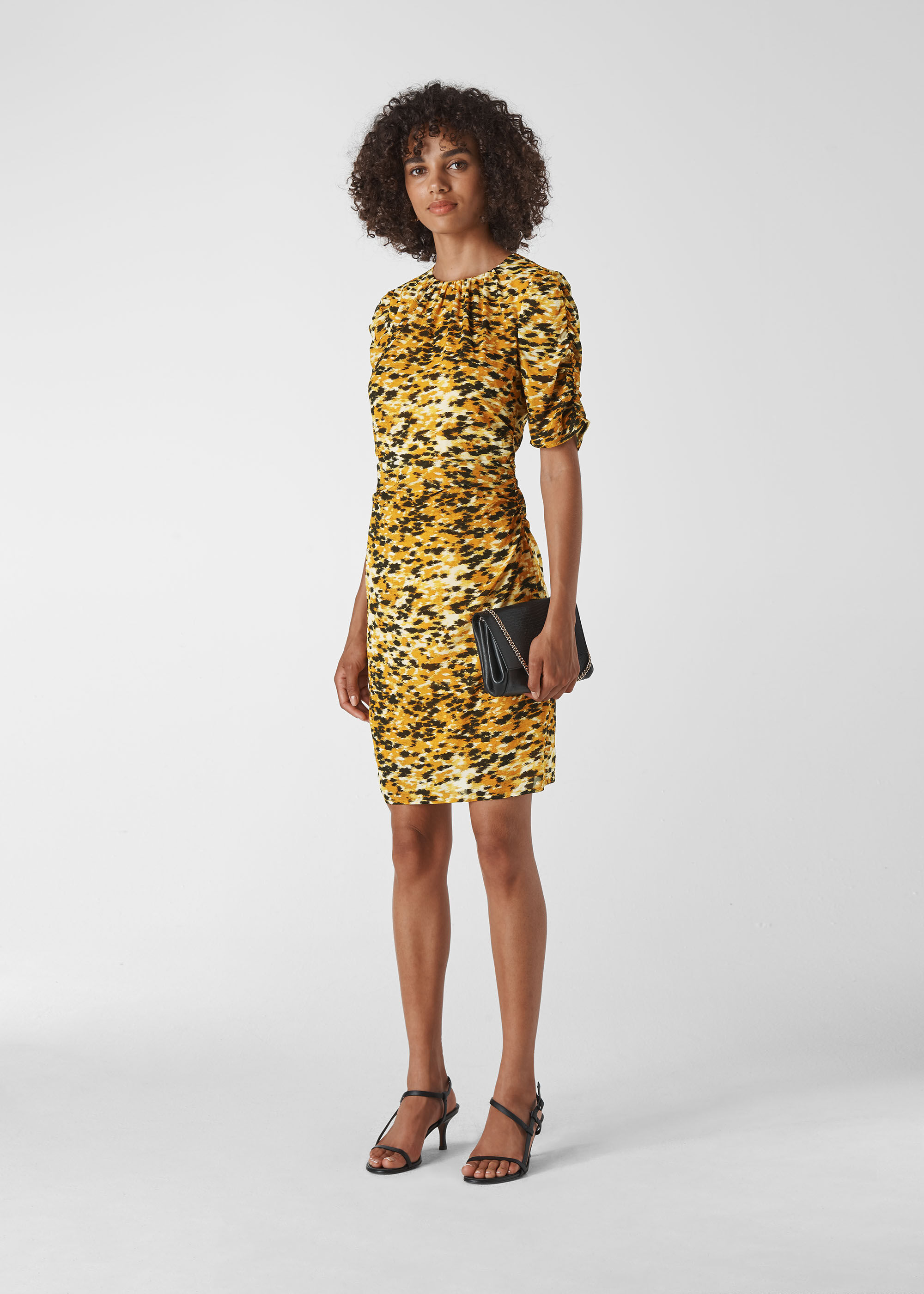 whistles adelaide print silk bodycon