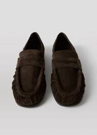 Soft Suede Ruched Loafer