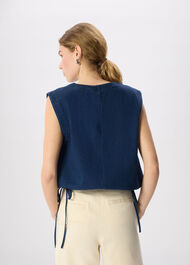 Drawstring Detail Cotton Top