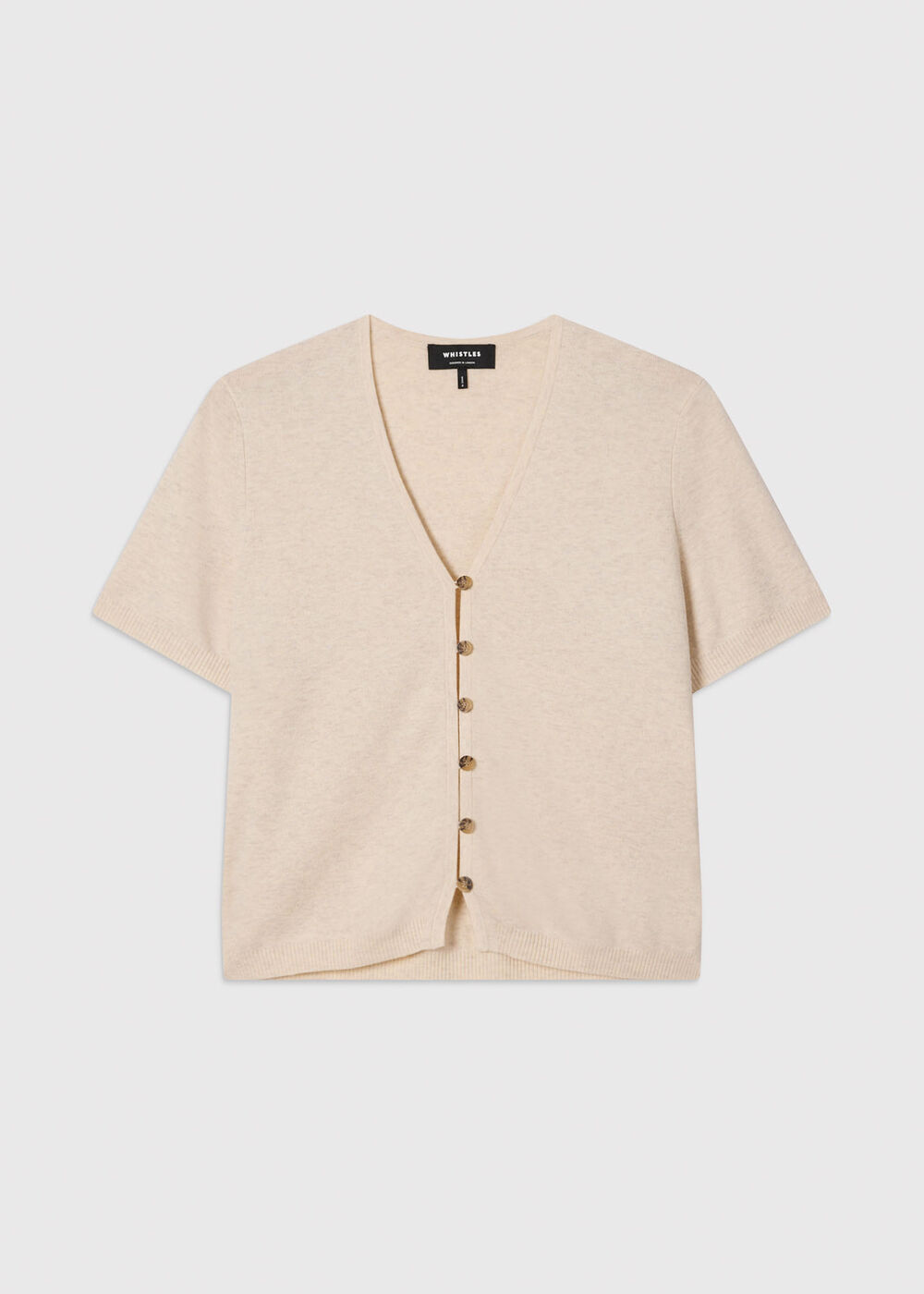 Short Sleeve Button Front Knit