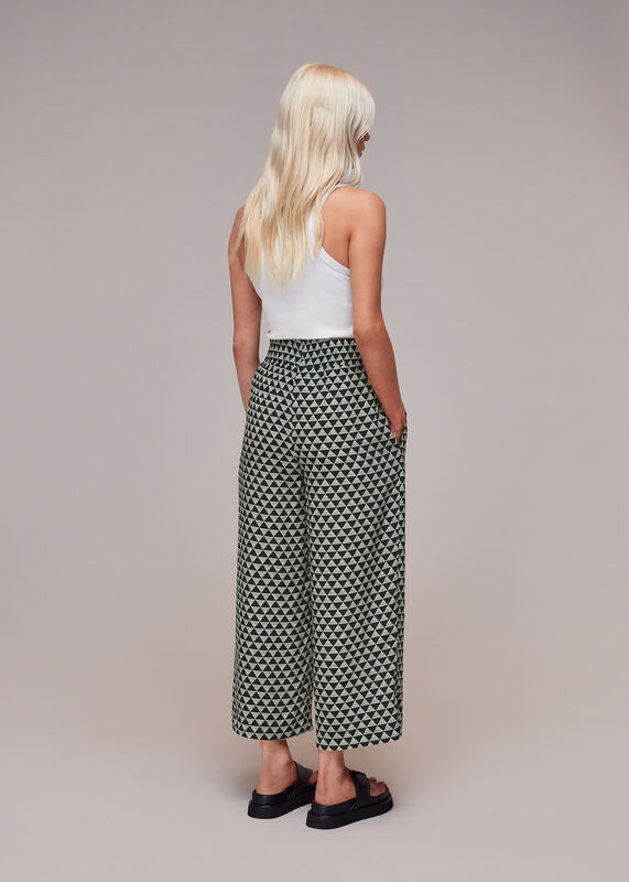 Black Triangle Checkerboard Pants&nbsp;
