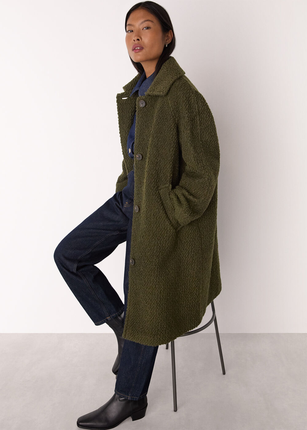 Petite Romy Boucle Coat