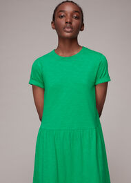 Tiered Jersey Midi Dress