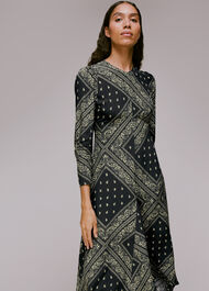 Bandana Print Midi Dress