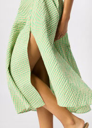 Check V Neck Asymmetric Dress