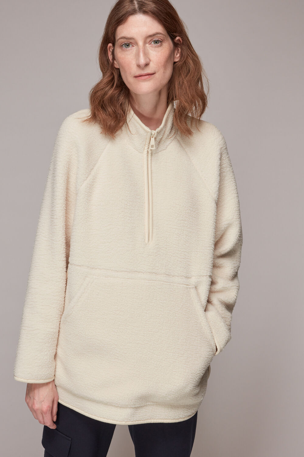 Sporty Zip Front Fleece Jacket