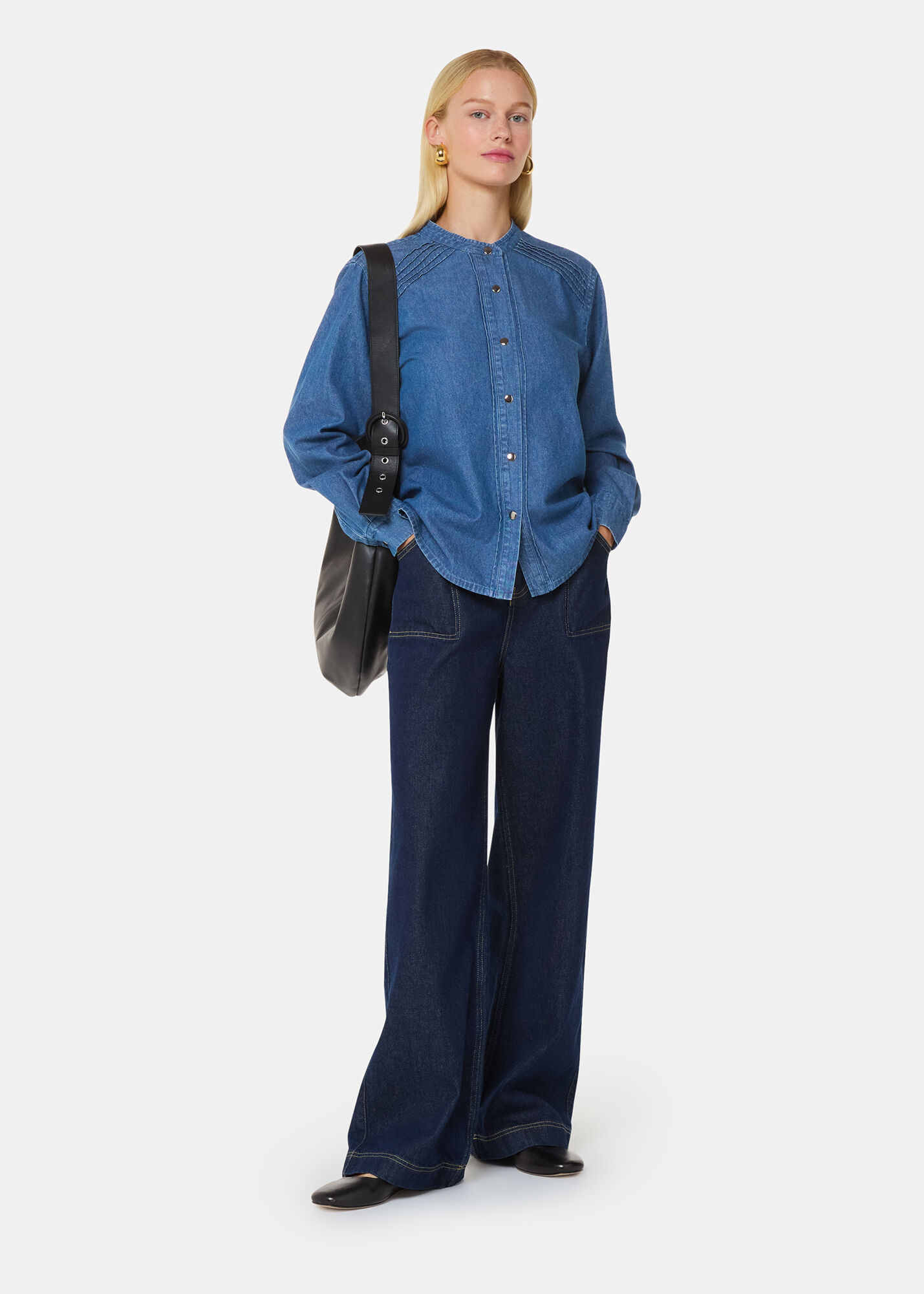 トップス [X MINJUKIM] SQUARE NECK PINTUCK SHIRT Summer Breeze Gauze Pintuck Top - Coldwater Creek