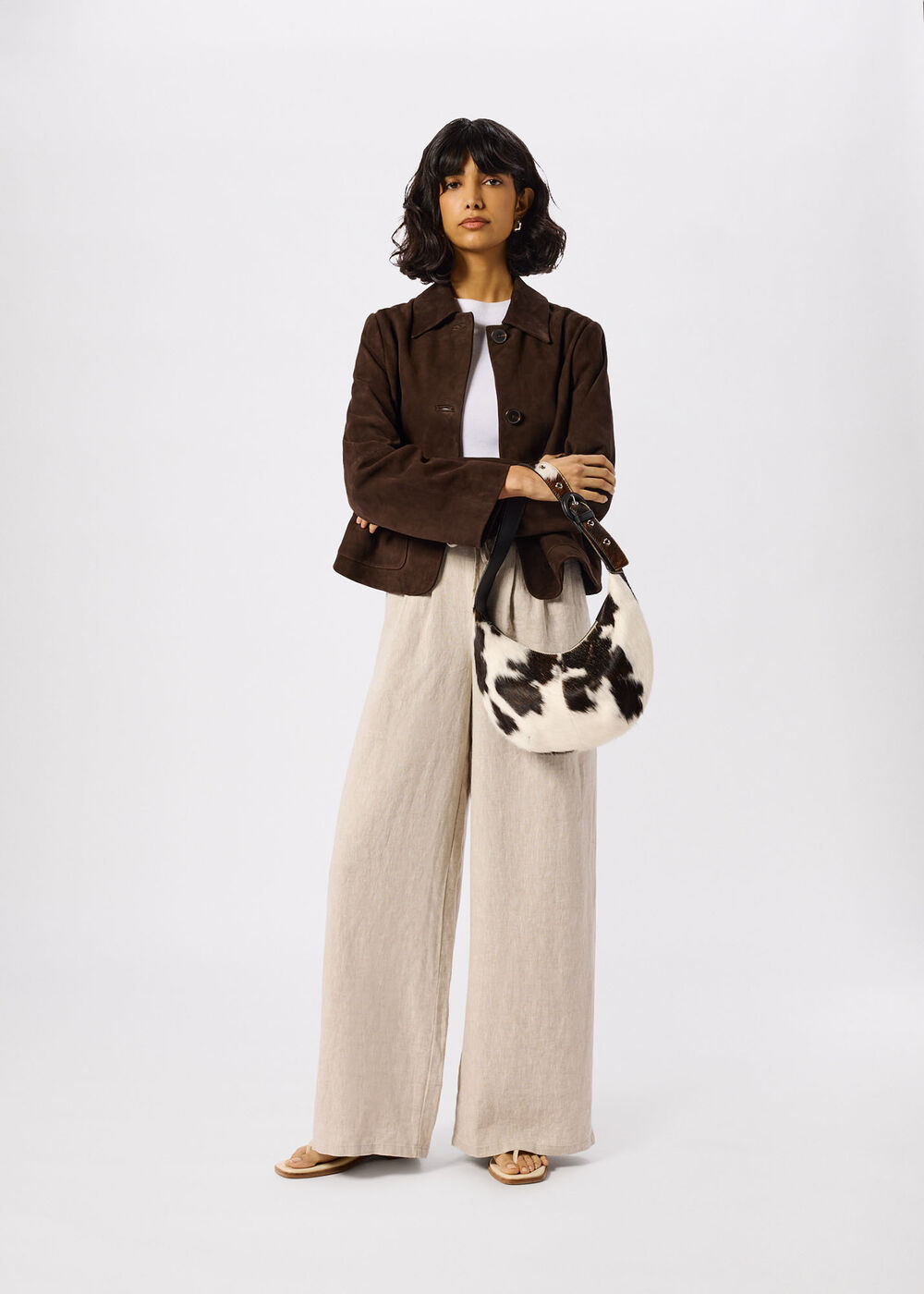 Wide Leg Linen Trouser