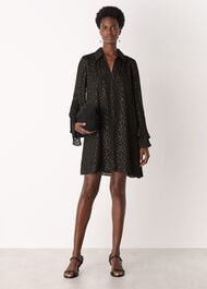 Metallic Dobby Mini Dress
