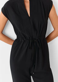 Petite Sleeveless Drawstring Jumpsuit