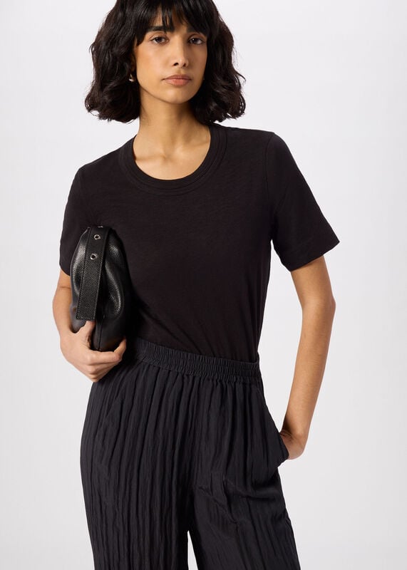 Black Rosa Double Trim T-Shirt