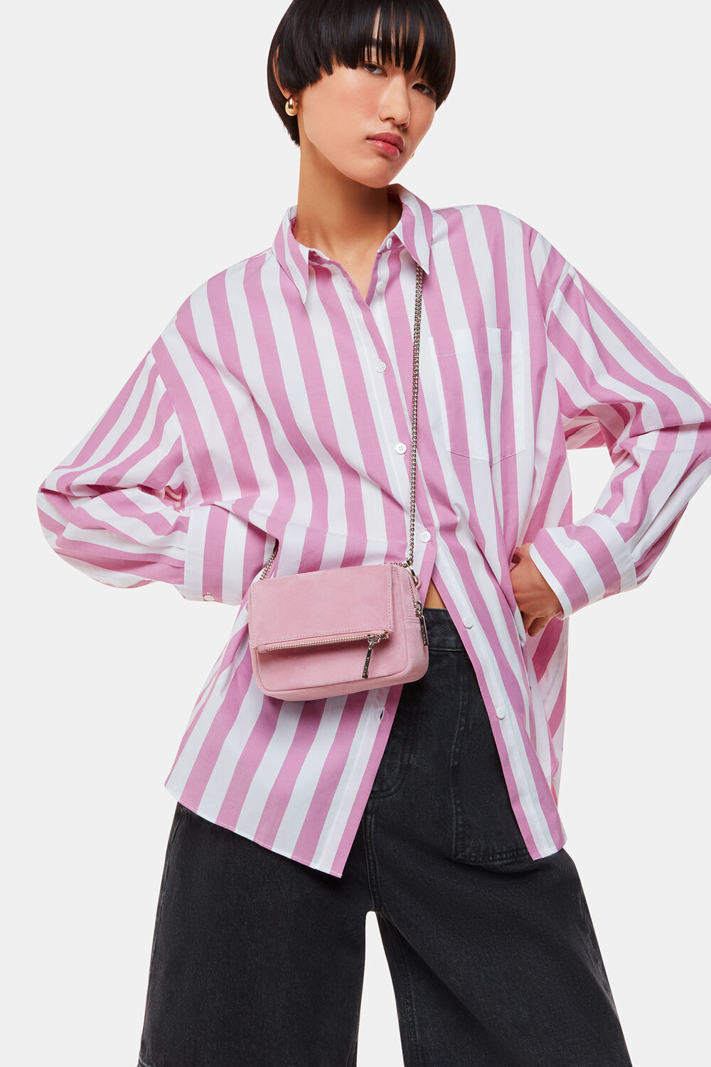 Pale Pink Bibi Suede Mini Bag