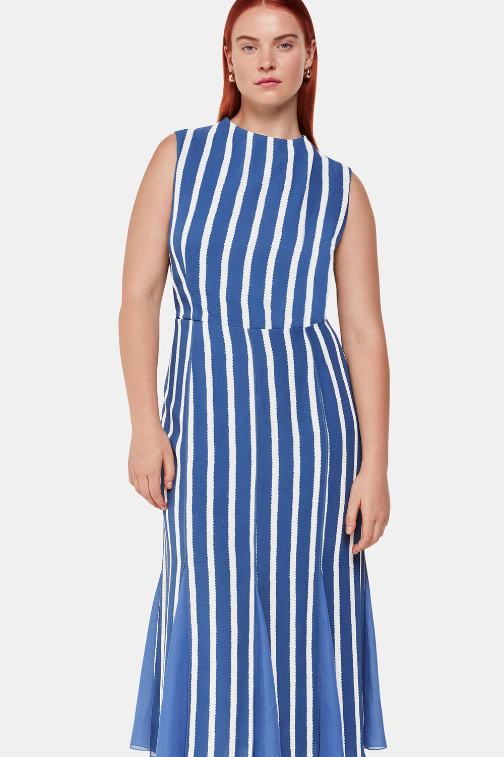 Eliza Stripe Print Midi Dress