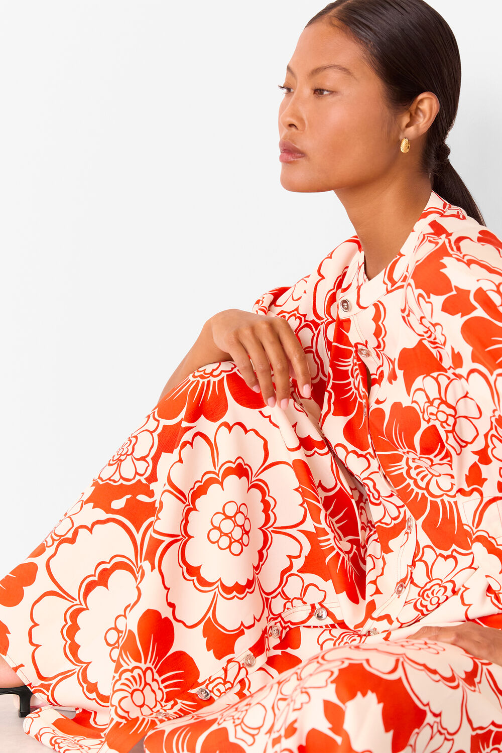 Petite Bloom Floral Midi Dress