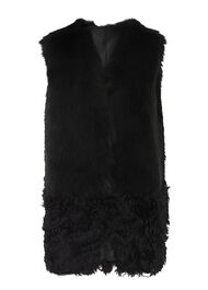 Curly Hem Sheepskin Gilet