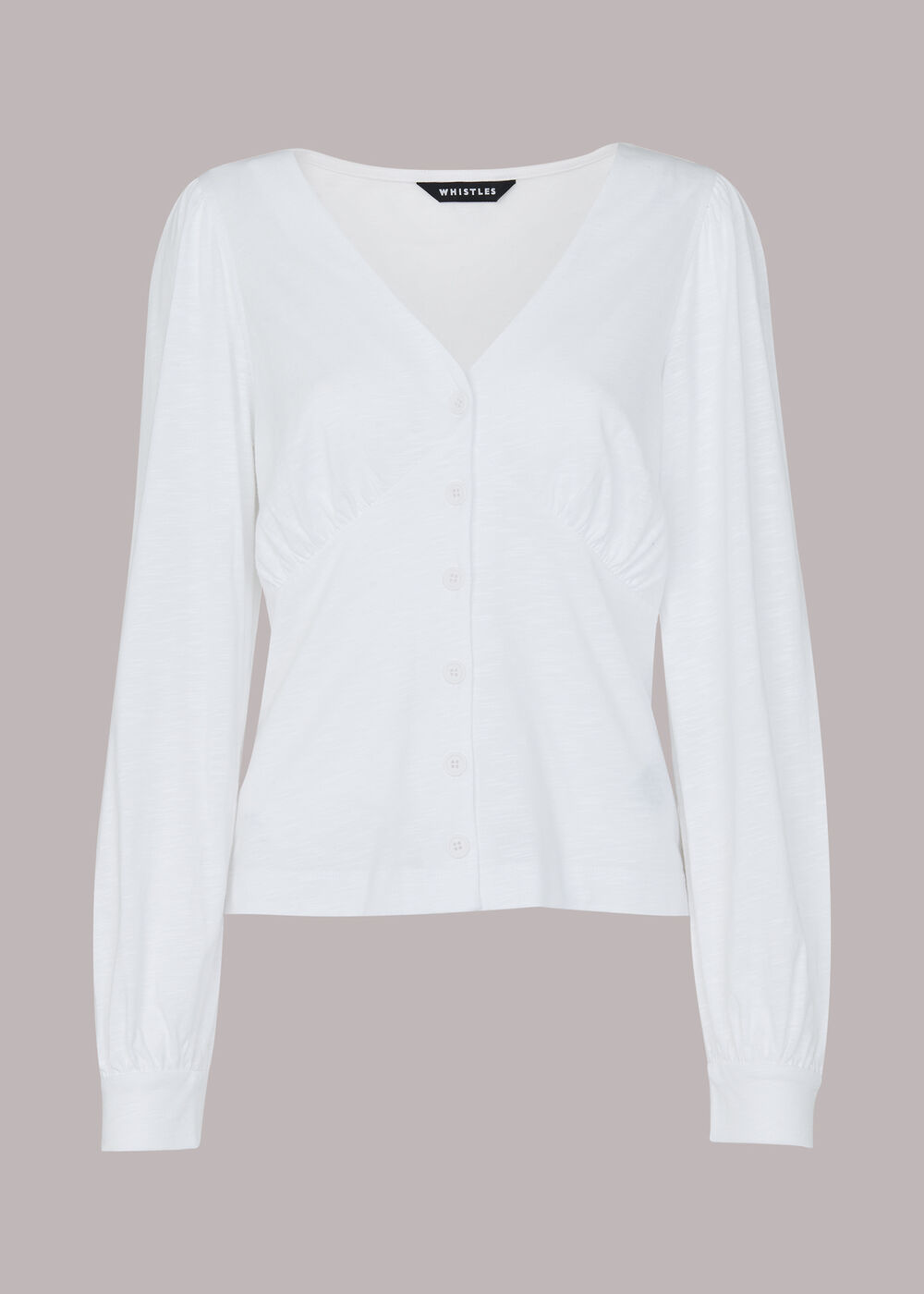 Amber V neck Button Top