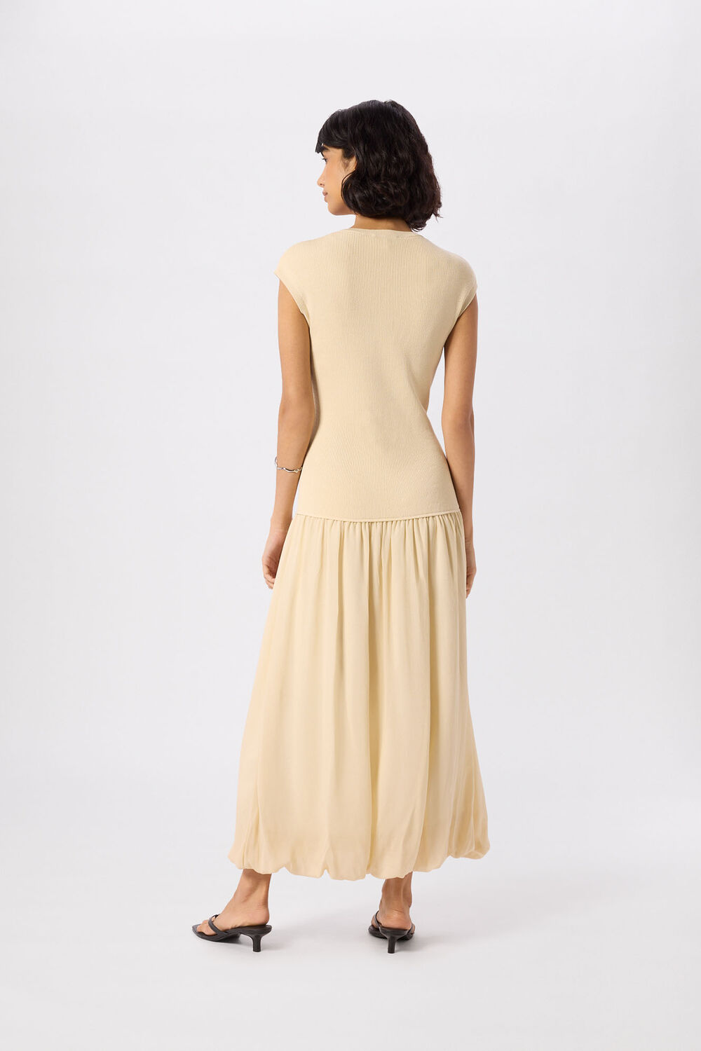Knitted 2in1 Bubble Hem Dress