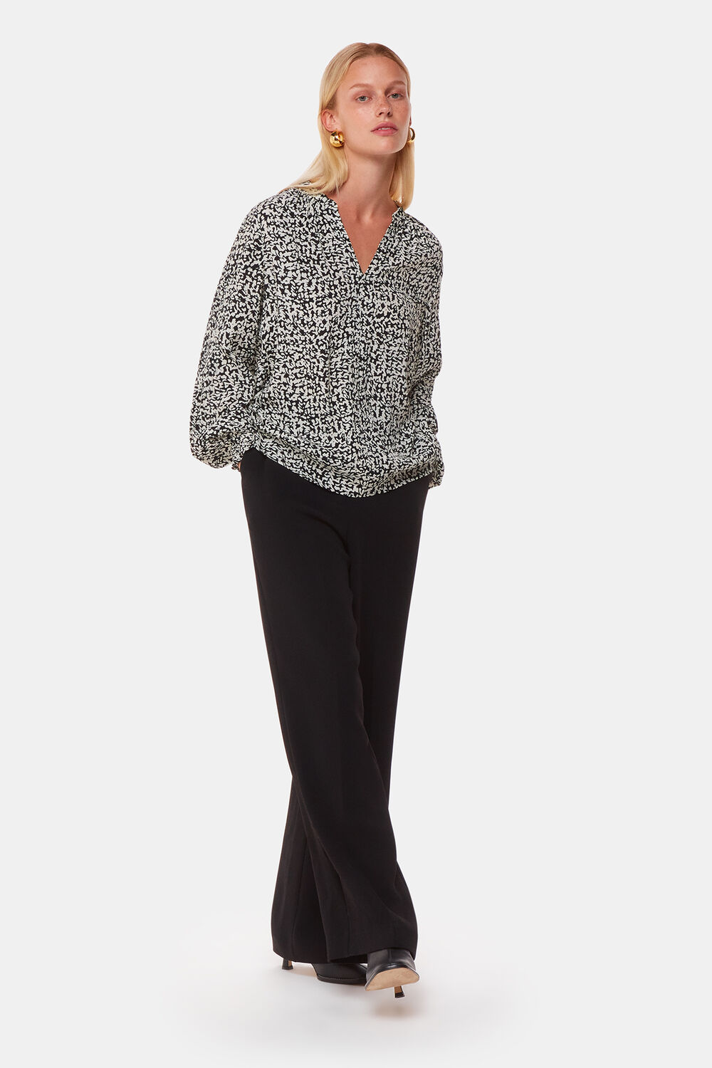 Scribble Print Blouse
