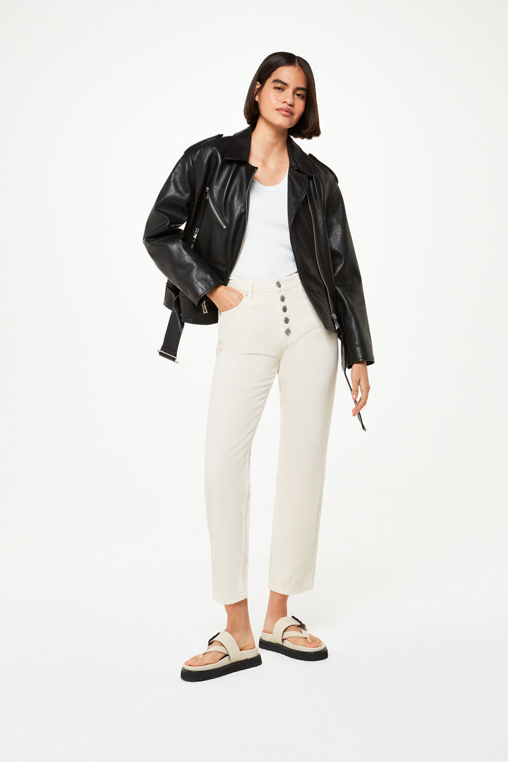 Ivory Authentic Hollie Button Jean