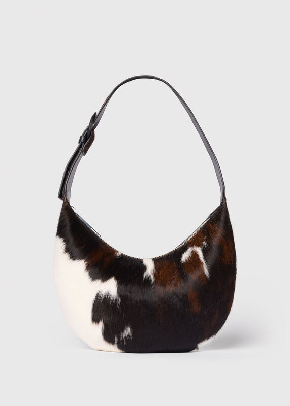 Multicolour Cow Print Hair-On Sia Bag