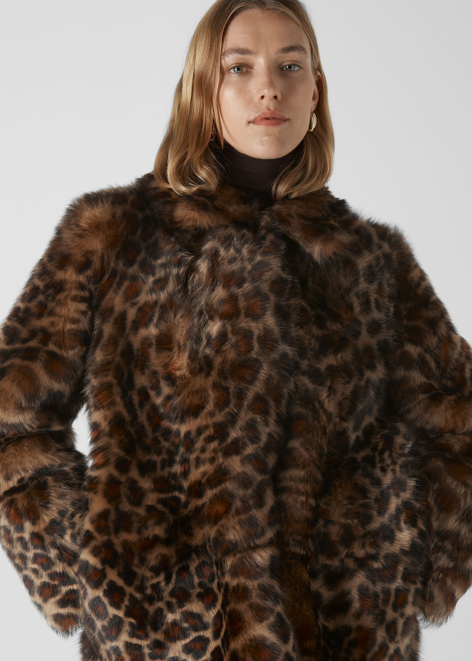 Whistles leopard print coat clearance