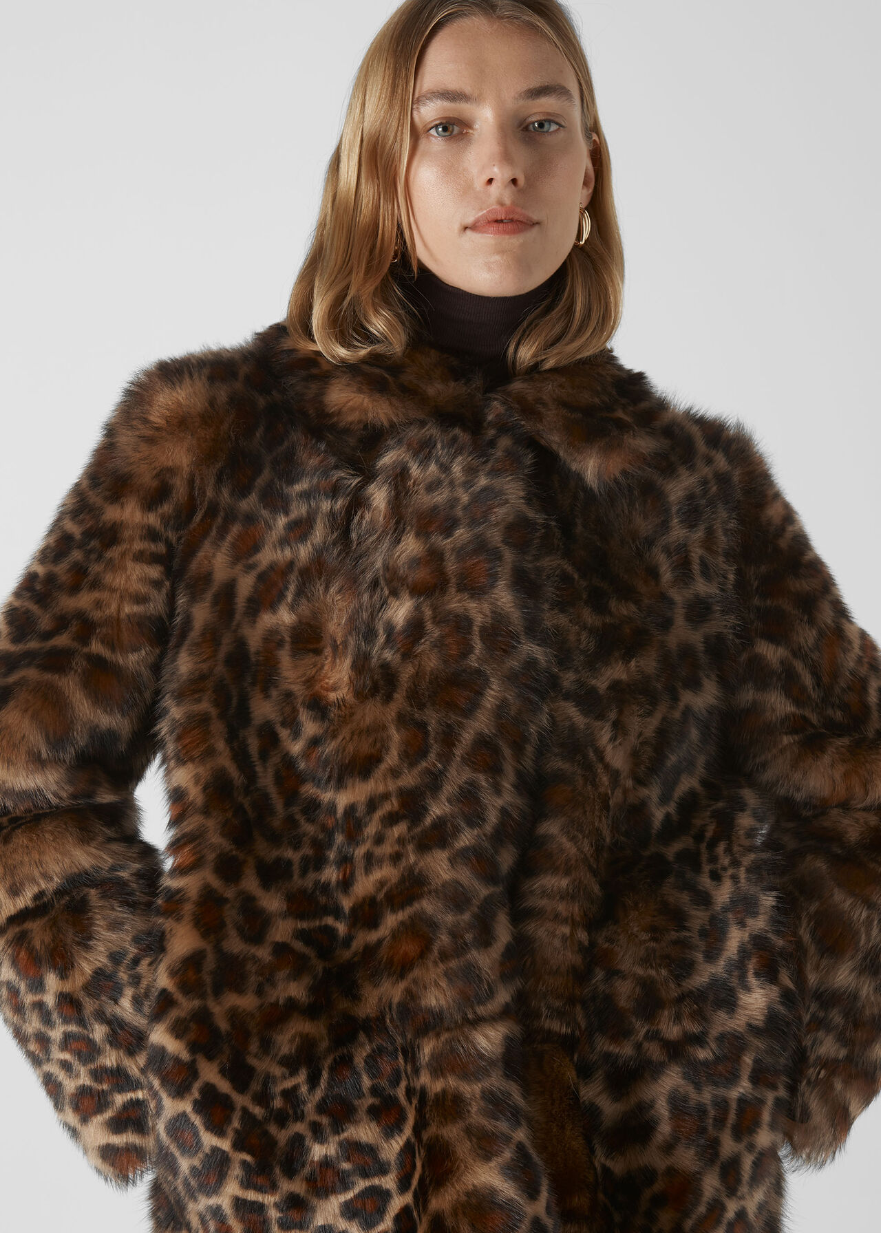 Leopard Print Sheepskin Coat