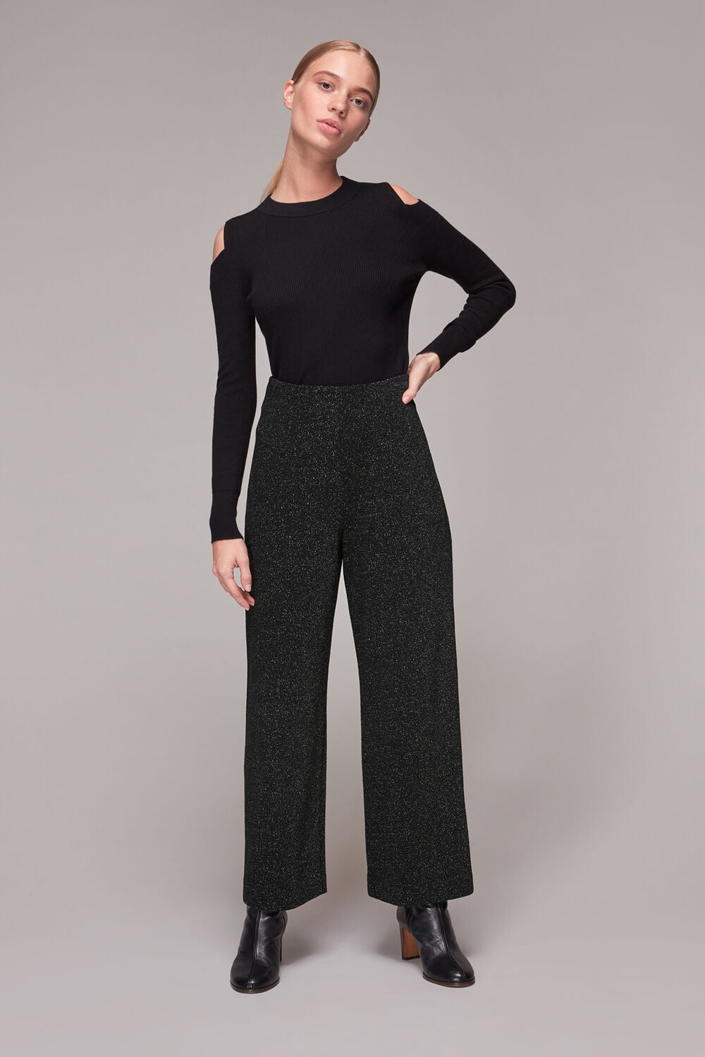 Black Ava Sparkle Ponte Pants&nbsp;