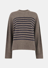 Wool Stripe Crew Neck Knit