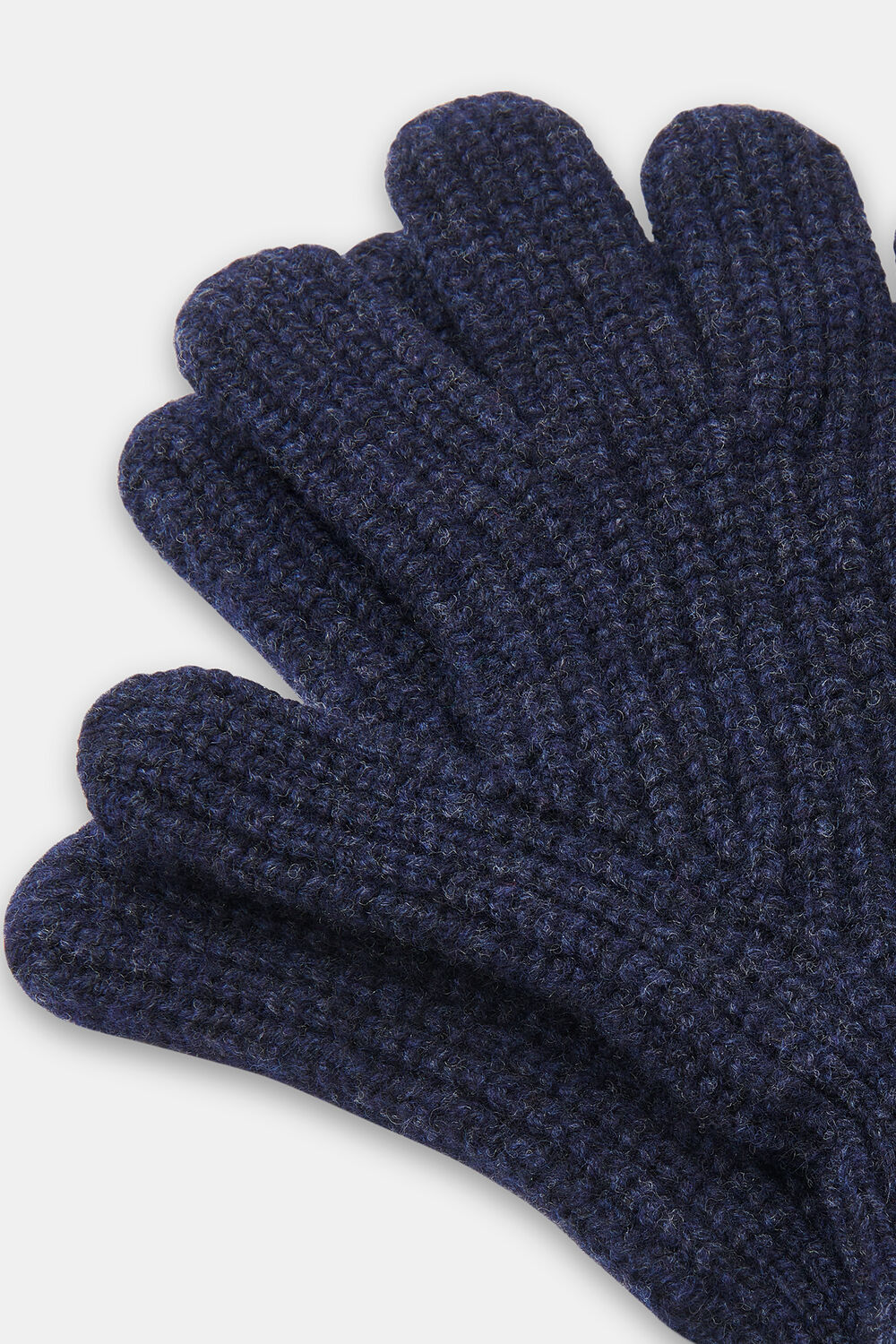 Navy Lambswool Gloves