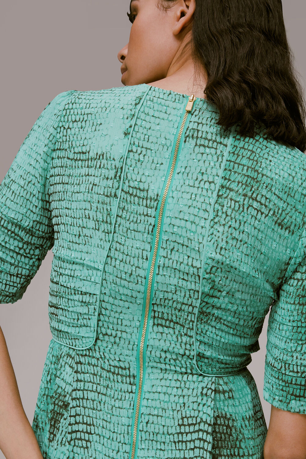 SNAKE ANIMAL DOBBY DRESS
