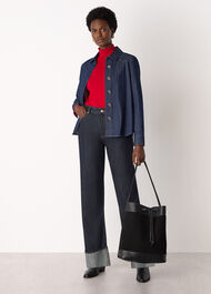 Fine Wool Mix Funnel Neck Knit