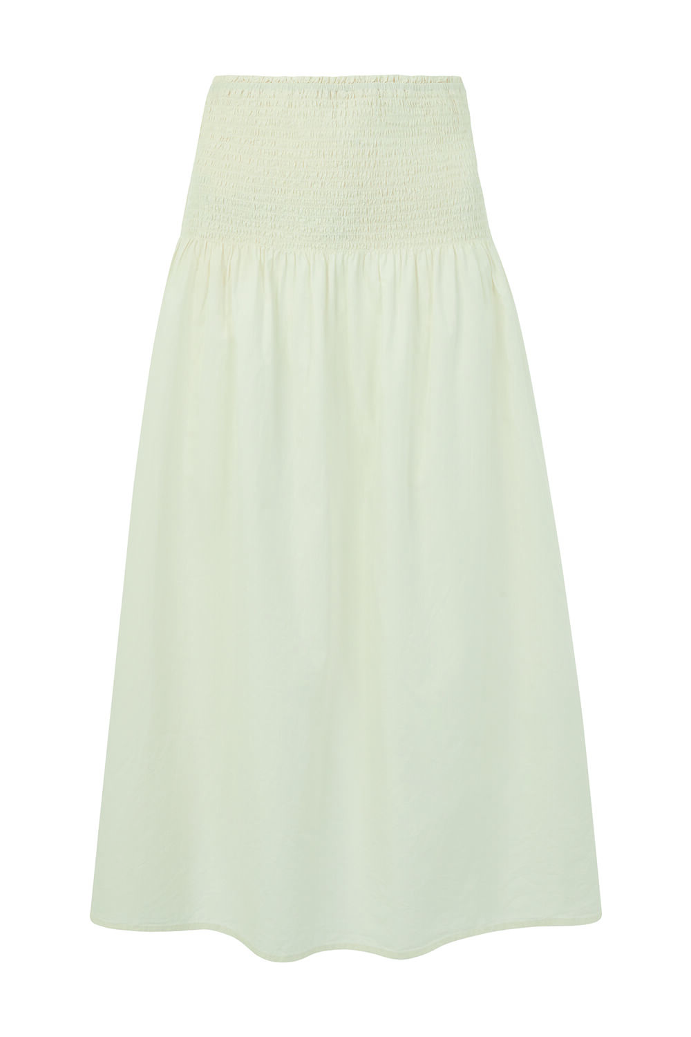 Smocked Waist Midi Skirt